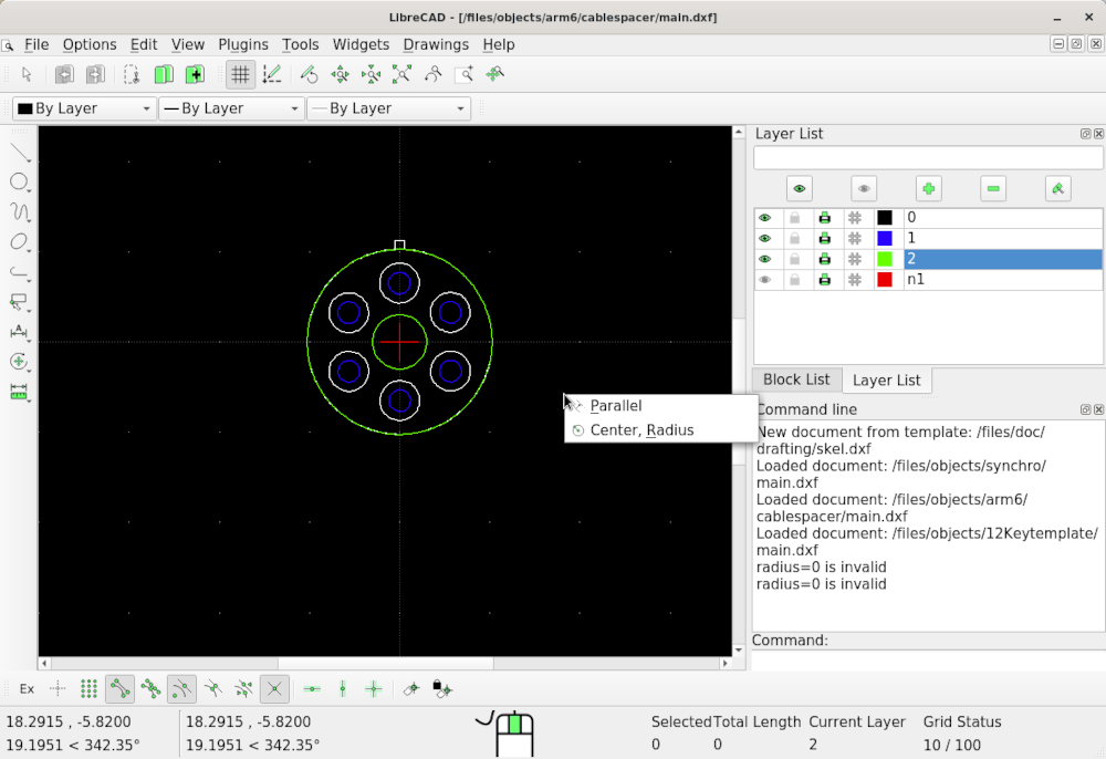 2da captura detallando el trabajo en CAD